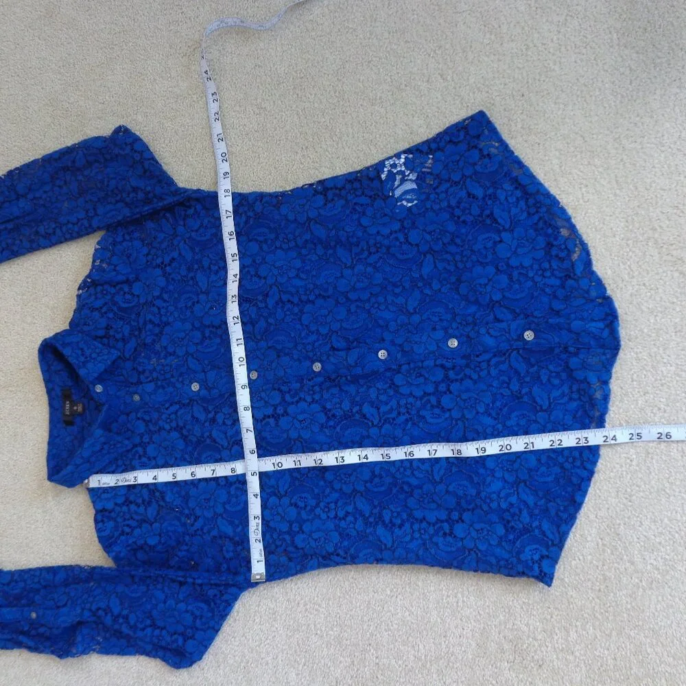 J.‎ Crew Women's Button Up Blue Lace Long Sleeves' Shirt & Tank Top Set Size 6